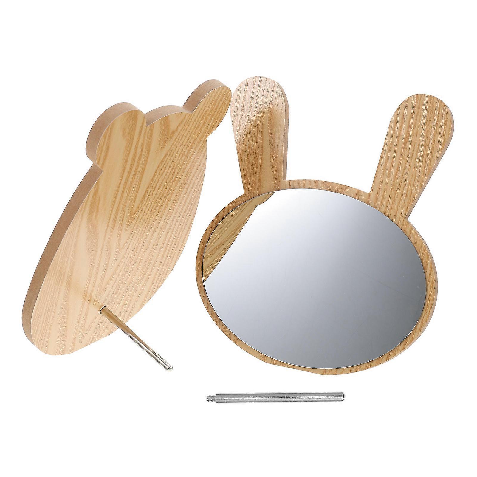 Decorative Cartoon Mirror 4Pcs Desktop Mirror Set For Women With Elegant Design Home Use