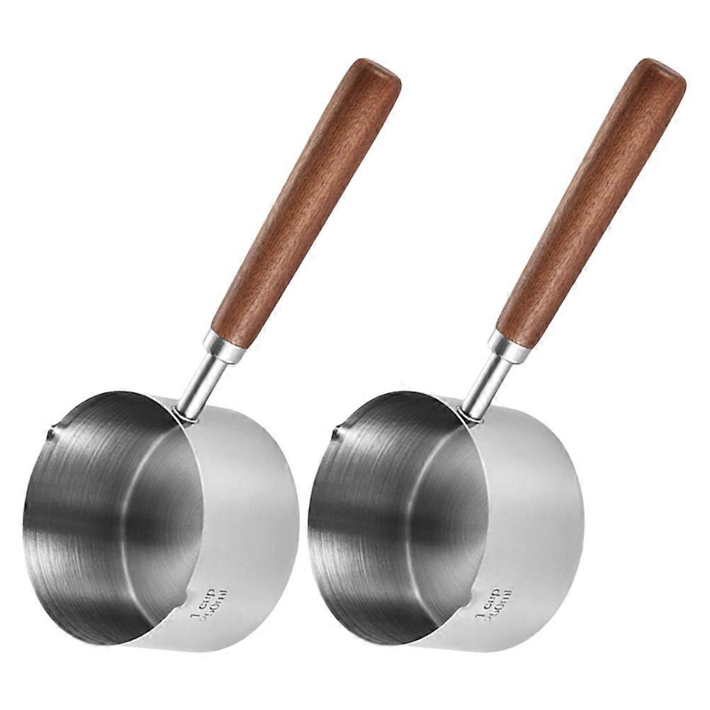 8Pcs Stainless Steel Cooking Pot With Pour Spout Designed For Melting Butter Heating Milk And Making Sauces