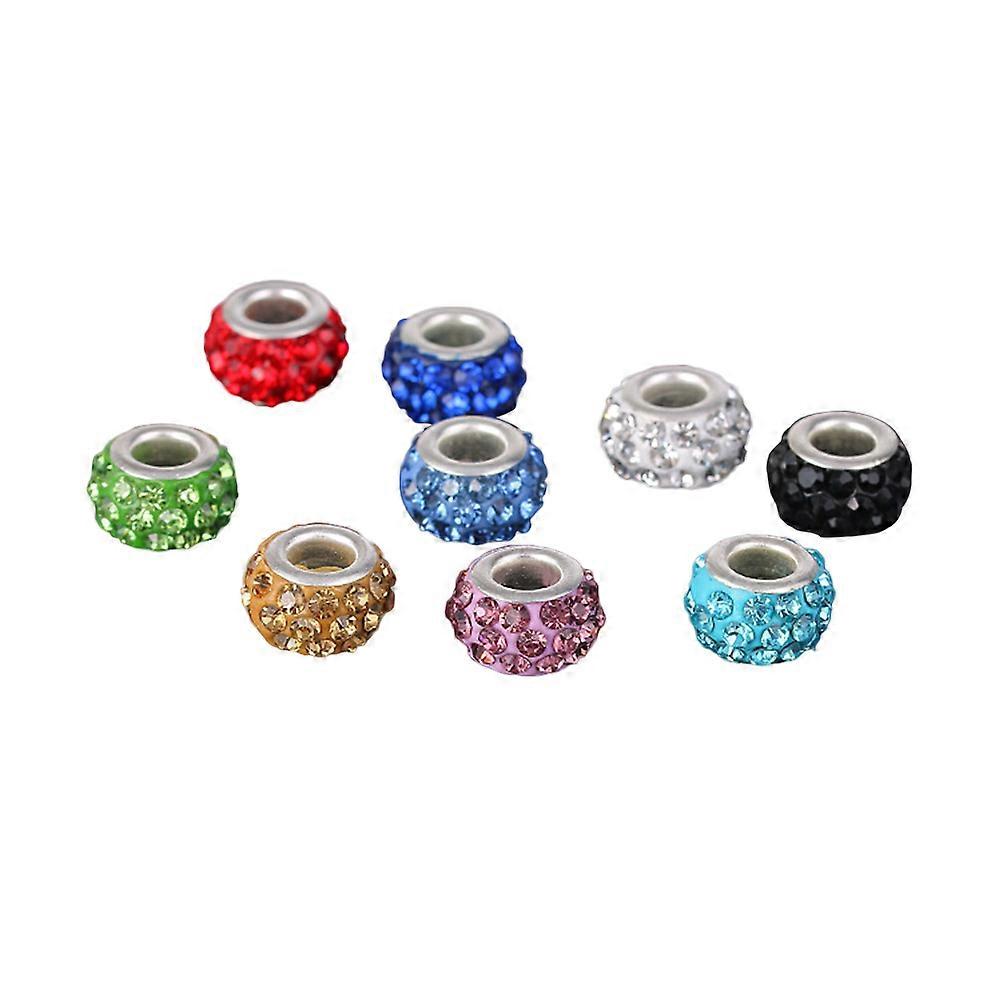 Bracelet Diy Bead Round Mixed Color Soft Clay Alloy Crystal for Friends and Family Diy Projects 200Pcs