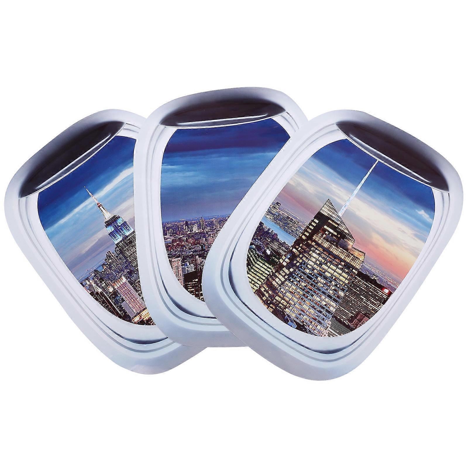 Creative Window Mural Decal for Decor 15Pcs Simulated Airplane Window Stickers