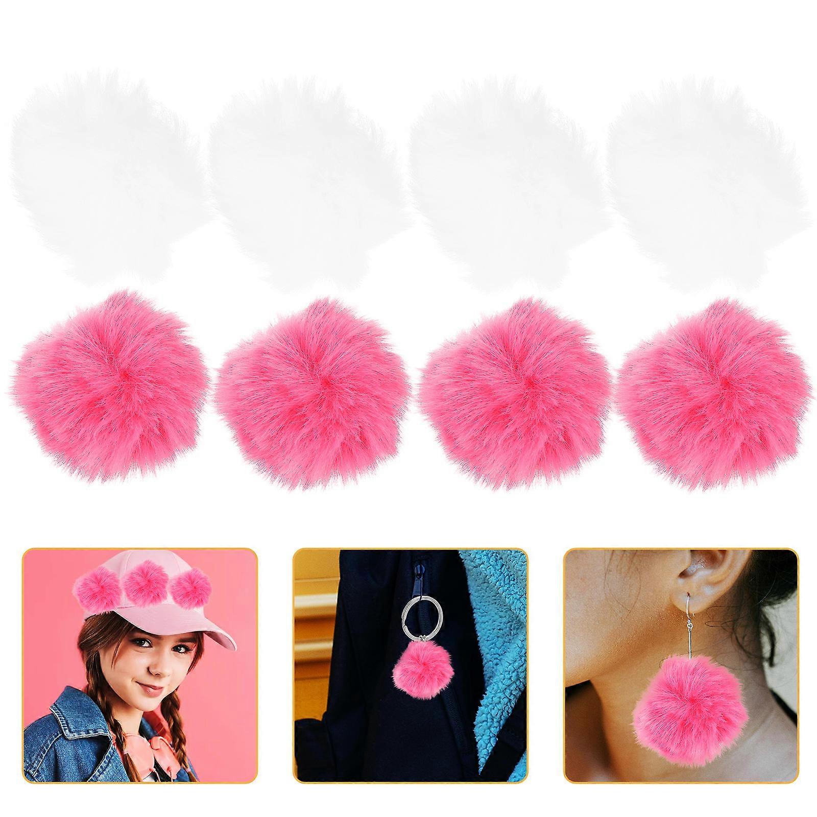 80Pcs Assorted Color Clothing Pom Poms Round Fluffy Ball Ornaments For Gift Giving And Art Projects Suitable For Crafters