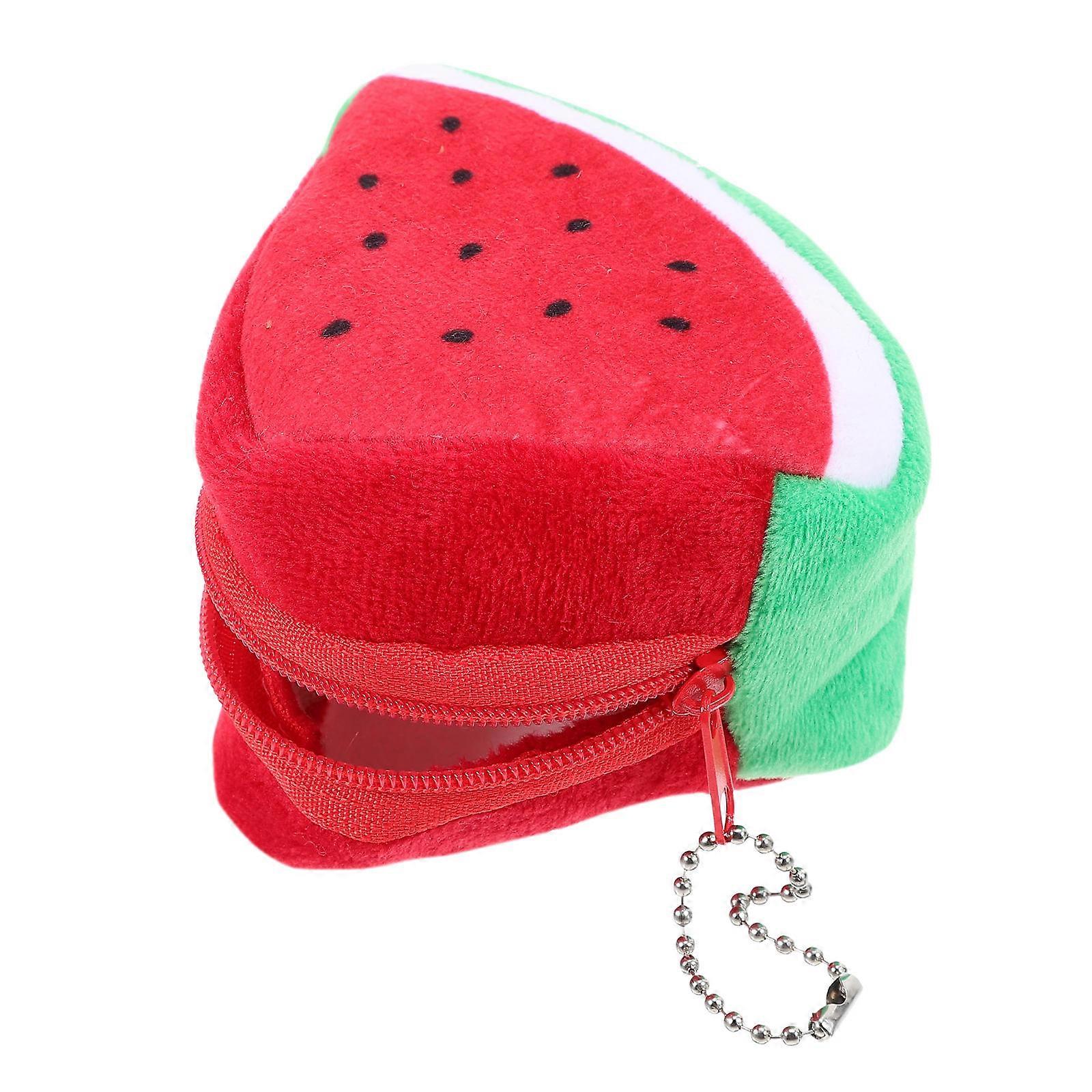Red Fruit Coin Purse Triangle Wallet for Storage Use 5Pcs Set