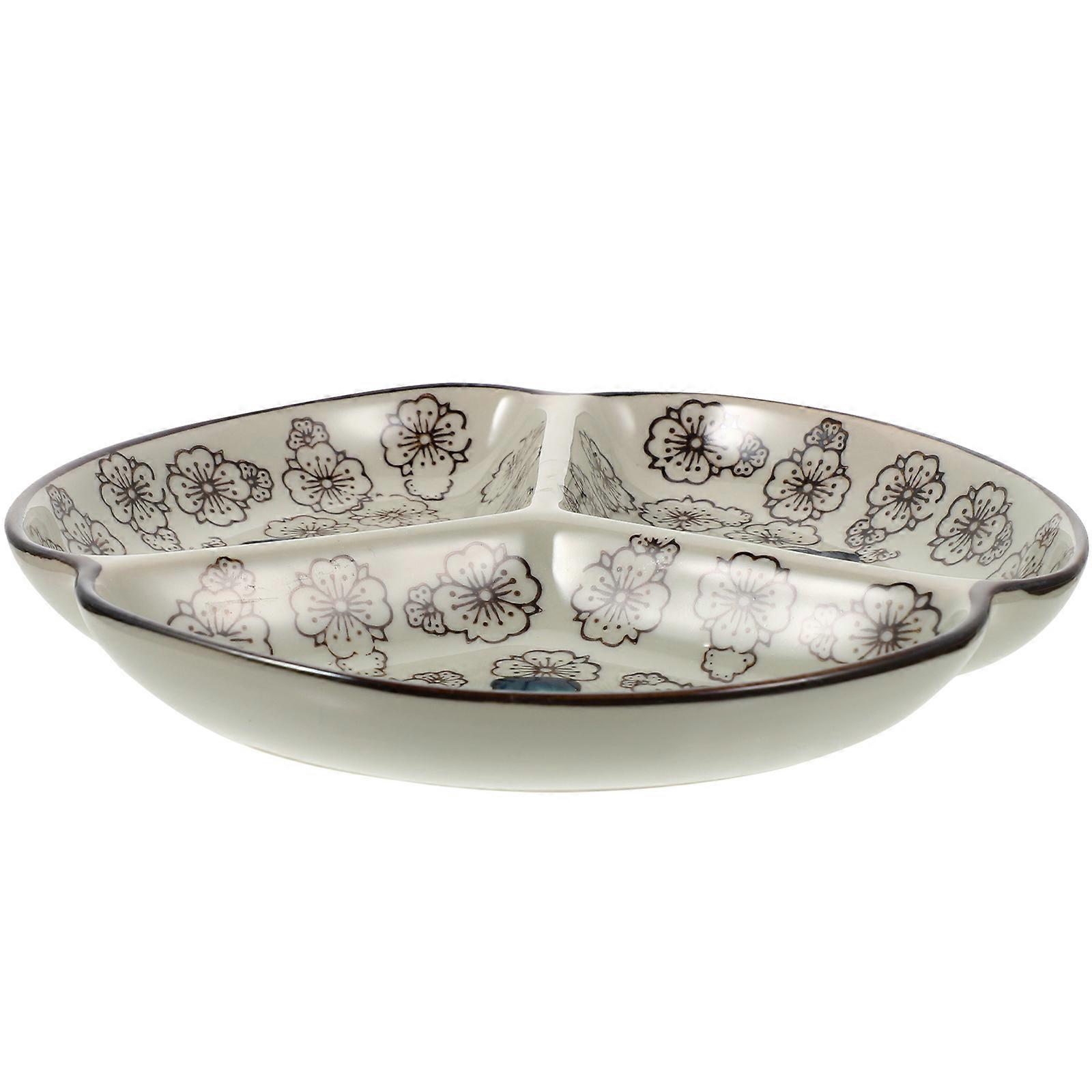 18X18CM Food Divided Plate 3Pcs Portion Control For Home Dining Multi-Function Odor Resistant Design Plates