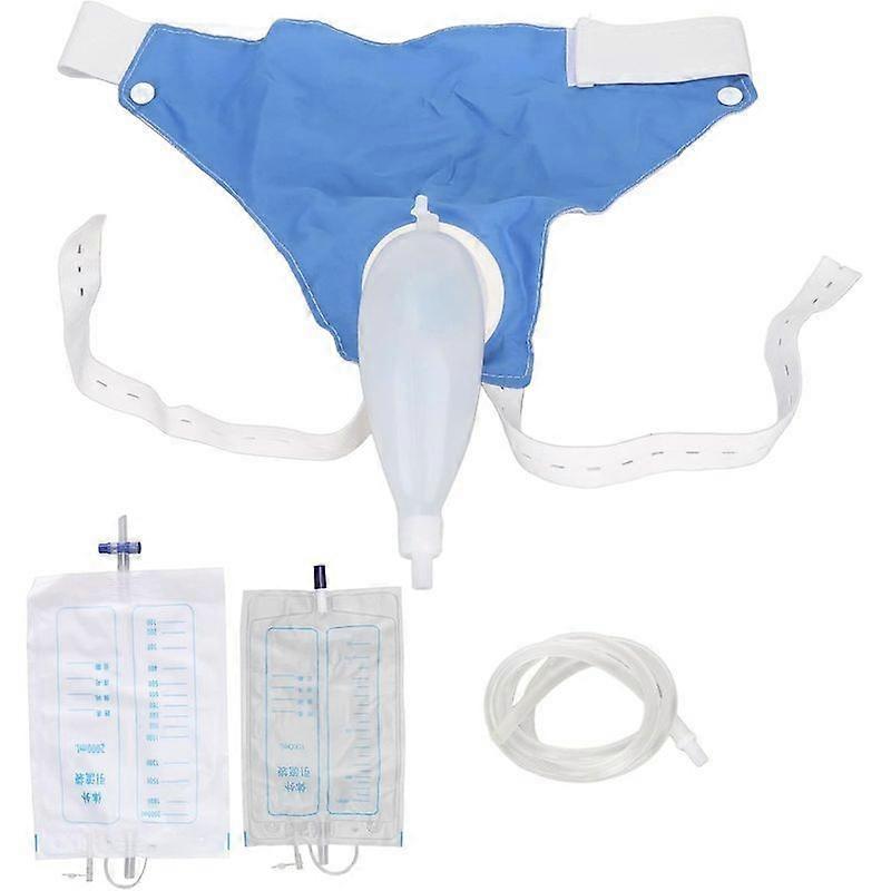 Minglan Urine Collector Bag, Prevent Leakage Wearable Urine Bag with Pee Catheter Duct 1000ML 2000ML for Men Elderly Urinary Incontinence Bedridden