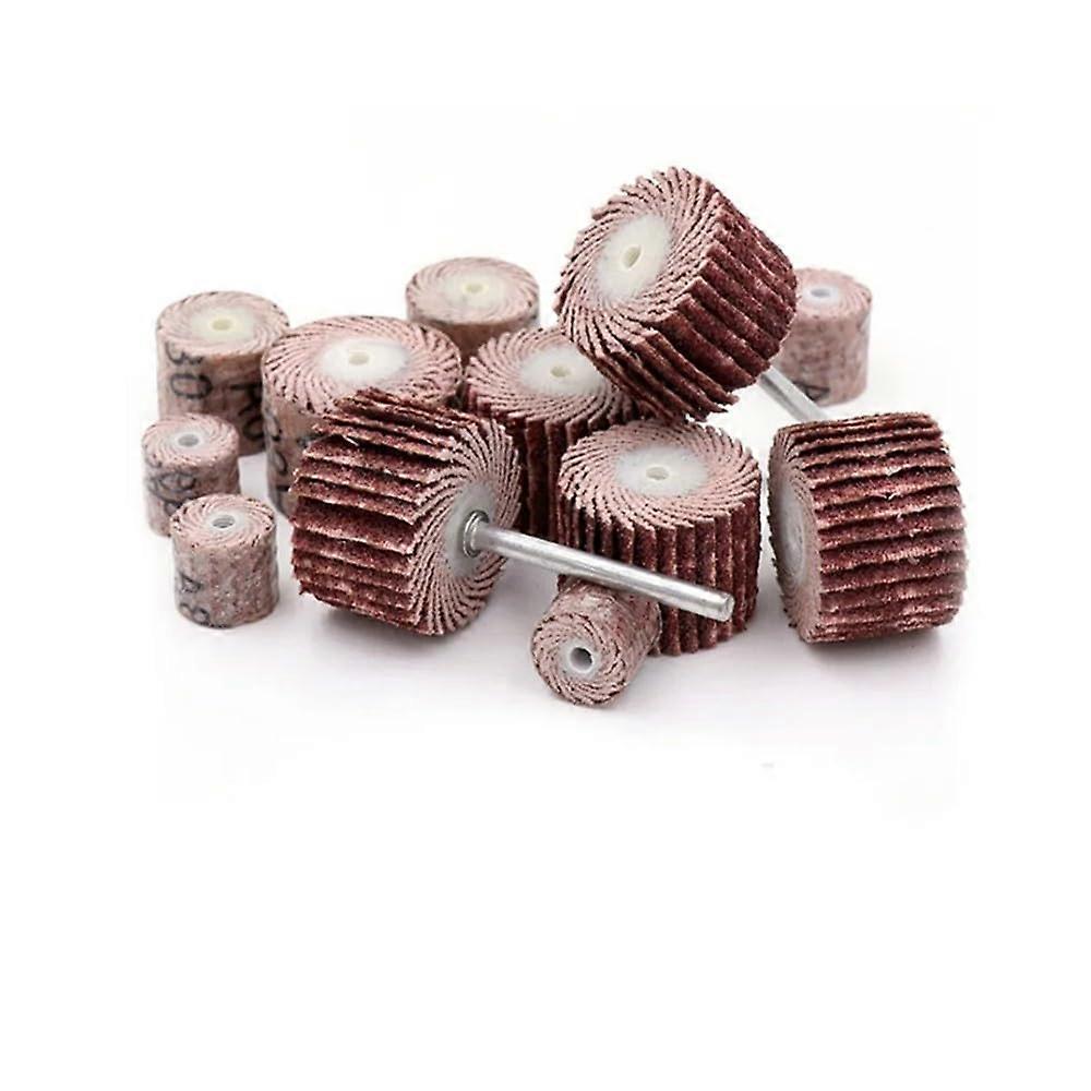 Flap Sanding Wheel Set 8/10/12/15/20 Mm With 3 Mm Shank, 11 Pcs 120 Grit Abrasive Tools For Rotary Tools Rust Removal