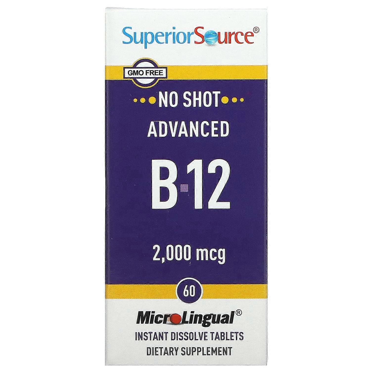 Superior Source, Advanced B-12, 2,000 mcg, 60 MicroLingual Instant Dissolve Tablets