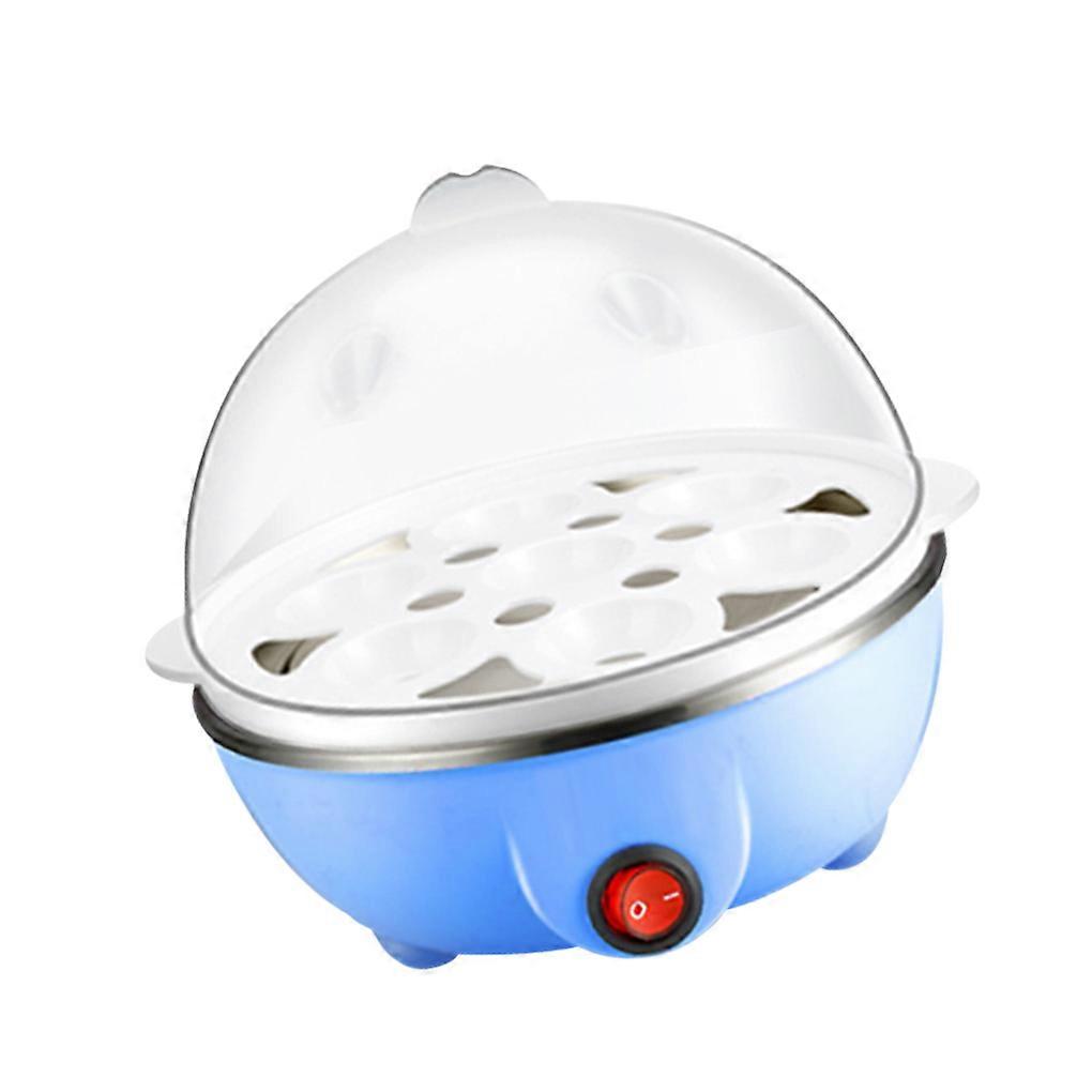 Egg Steamer Mini Single Layer Poacher Plastic Kitchen Egg Cooking Tool Home Cookware Gadget US Plug, Blue