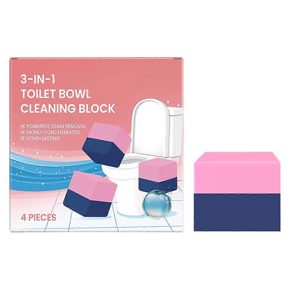 For Toilet Cleaning Block 4 Pack 3 in 1 Automatic Toilet Tank Cleaner with Long Lasting Freshness Safe for All Pipes