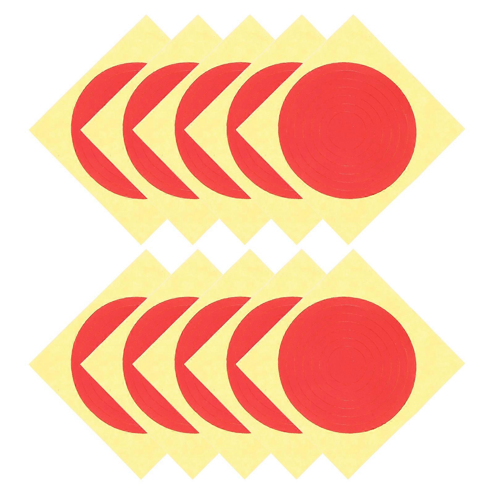 Red Pressure Gauge Stickers for Indication PVC Material with 40 Sheets