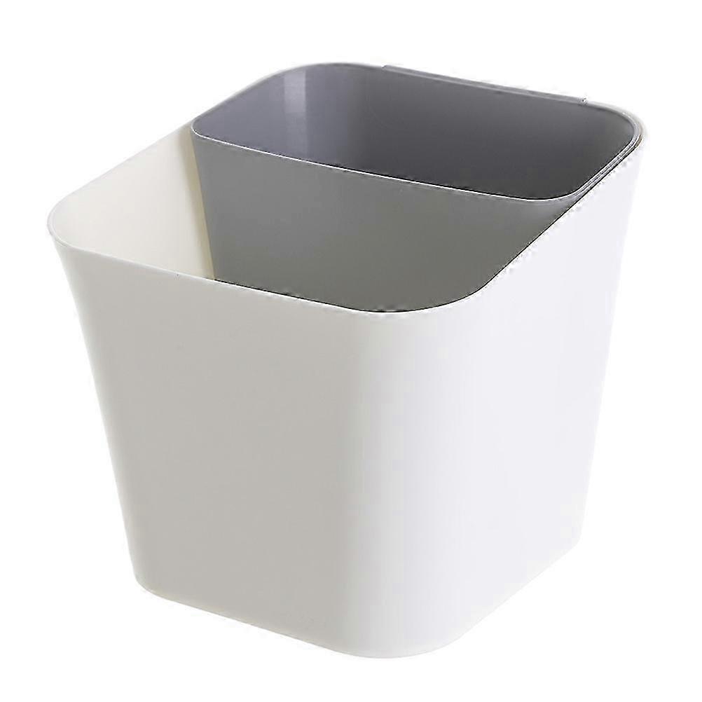 Wet and Dry Classified Waste Bin Dual-Use Trash Can Garbage Can Plastic Rubbish Container (Grey) 25-26