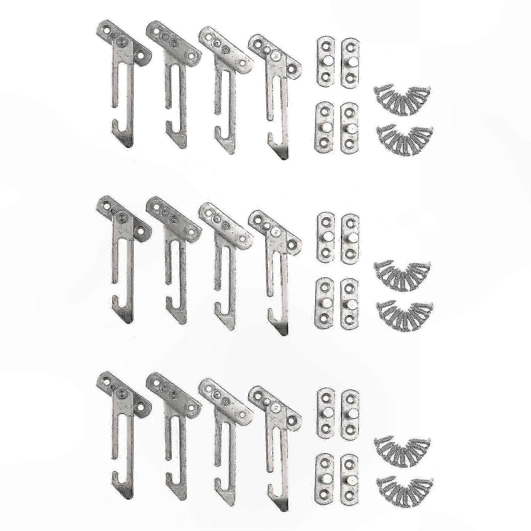 12-Pack Stainless Steel Window Restrictor Locks with Child Safety Hooks