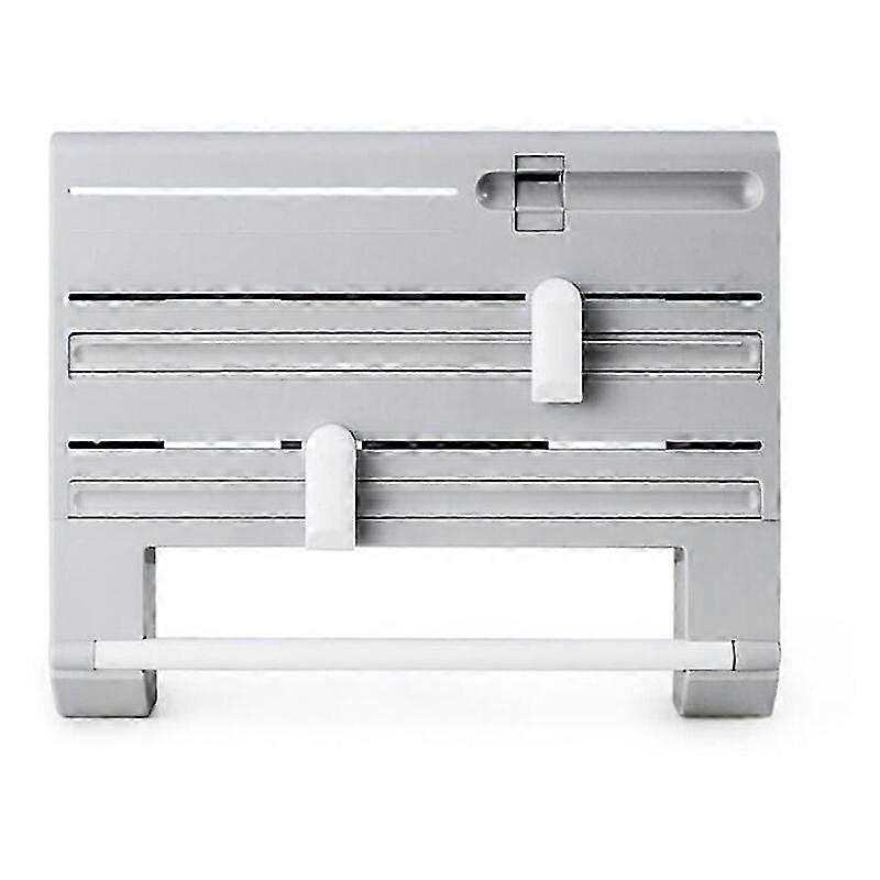 Wall-Mounted Paper Towel Bracket with Dual Cutting Tools for Multifunctional Kitchen Storage and Easy Access