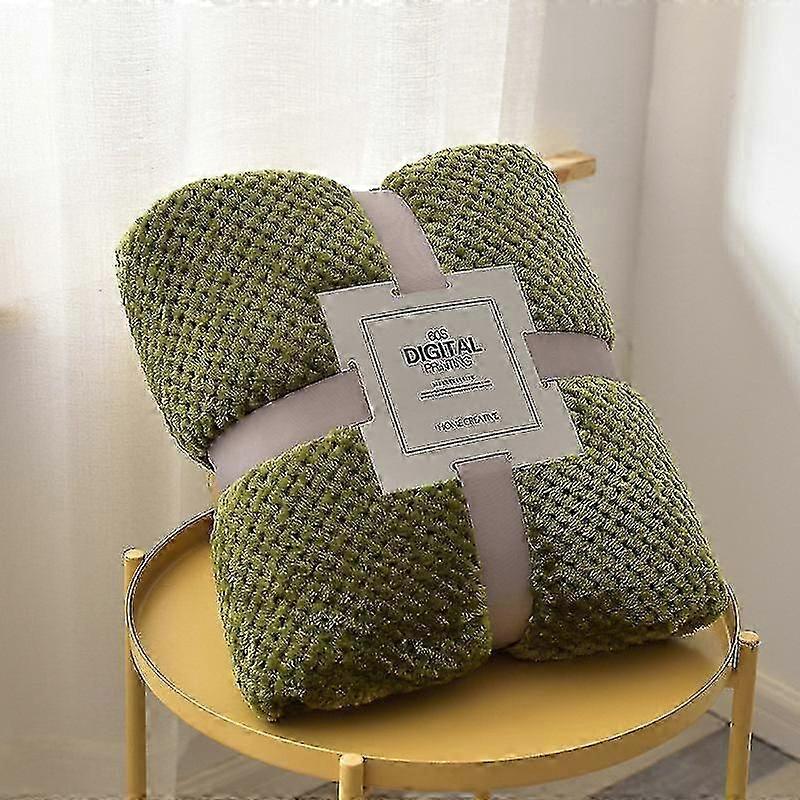 Scratch Thickened Solid Color Borlaug Sofa Blanket Flannel Blanket