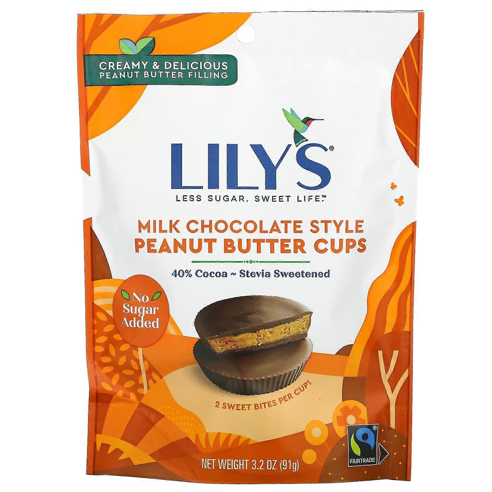 Milk Chocolate Style, Peanut Butter Cups, No Sugar Added, 3.2 oz (91 g)