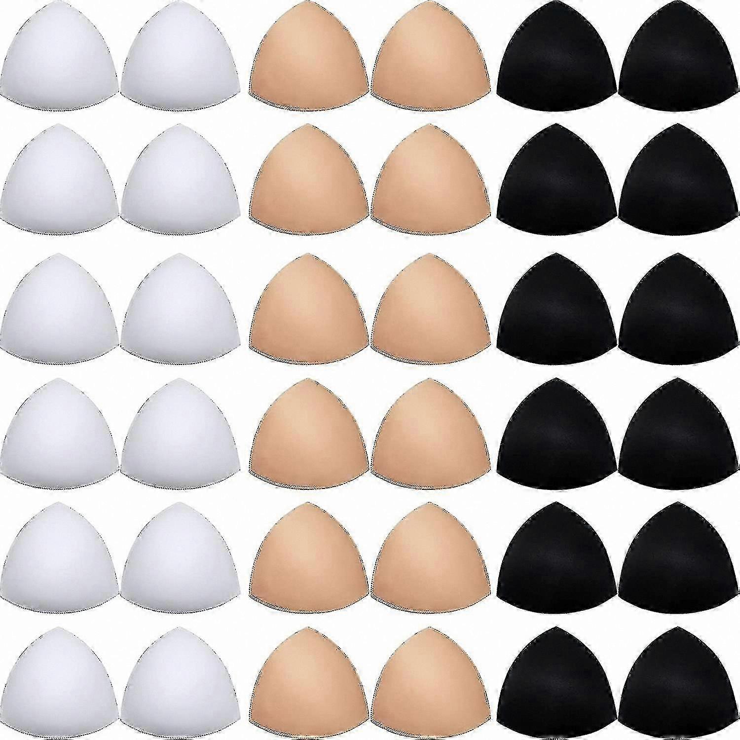 Triangle Shape Bra Padding Inserts for Women - 18 Pairs Soft Push-Up Breast Enhancing Cushions
