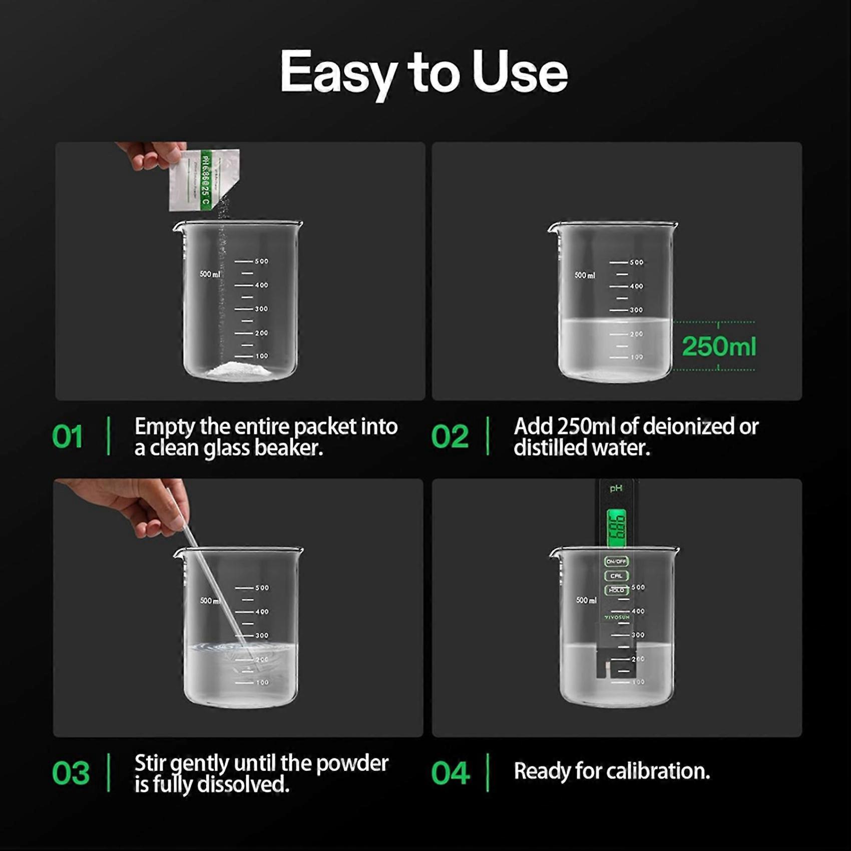 36-Pack PH Meter Buffer Solution Powder, PH 6.86/4.00/9.18, PH Buffer Powder for Precise & Easy PH Tester Calibration