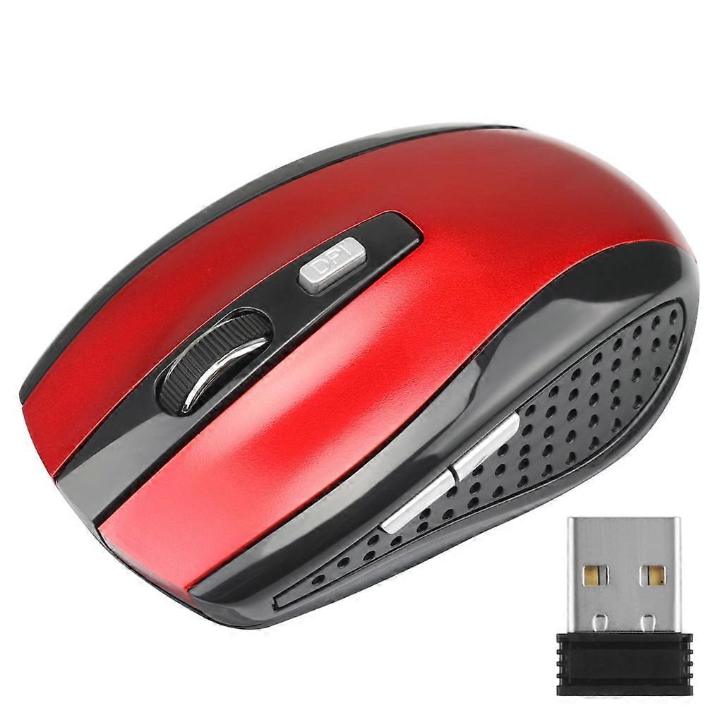 SANAG Wireless Gaming Mouse Adjustable DPI 2.4G 6 Buttons Optical Mouse for Laptop Notebook PC, Red