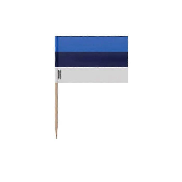 Toothpicks Estonia Flag - 6.5 cm - 100 pieces - Adhesive plastic - Bamboo stick - Pixelforma