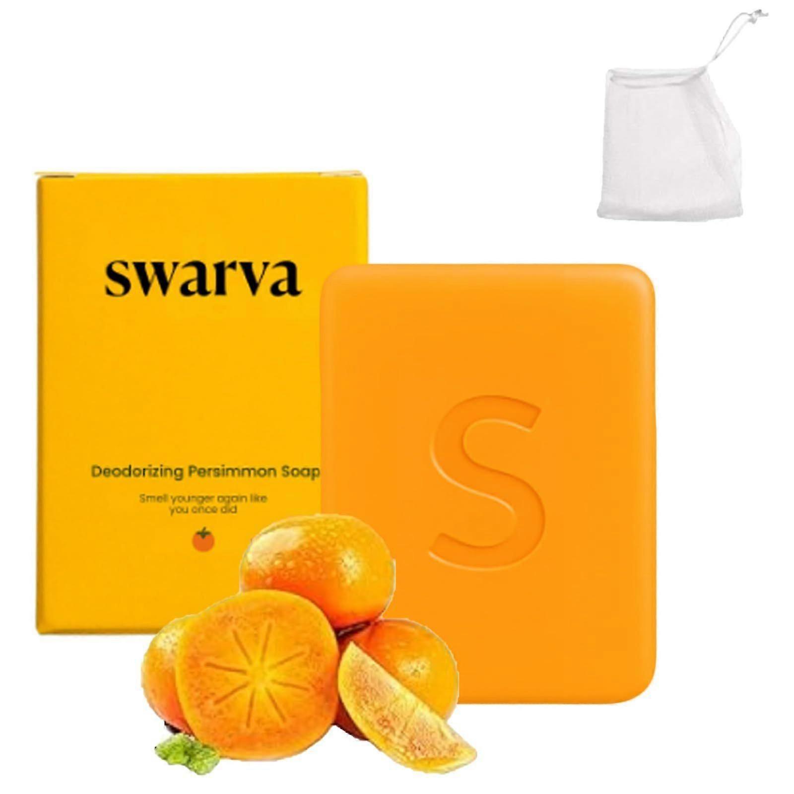 1-3x Swarva Persimmon Soap Săpun Deodorant pentru Controlul Mirosurilor Corpului pentru Bărbați și Femei