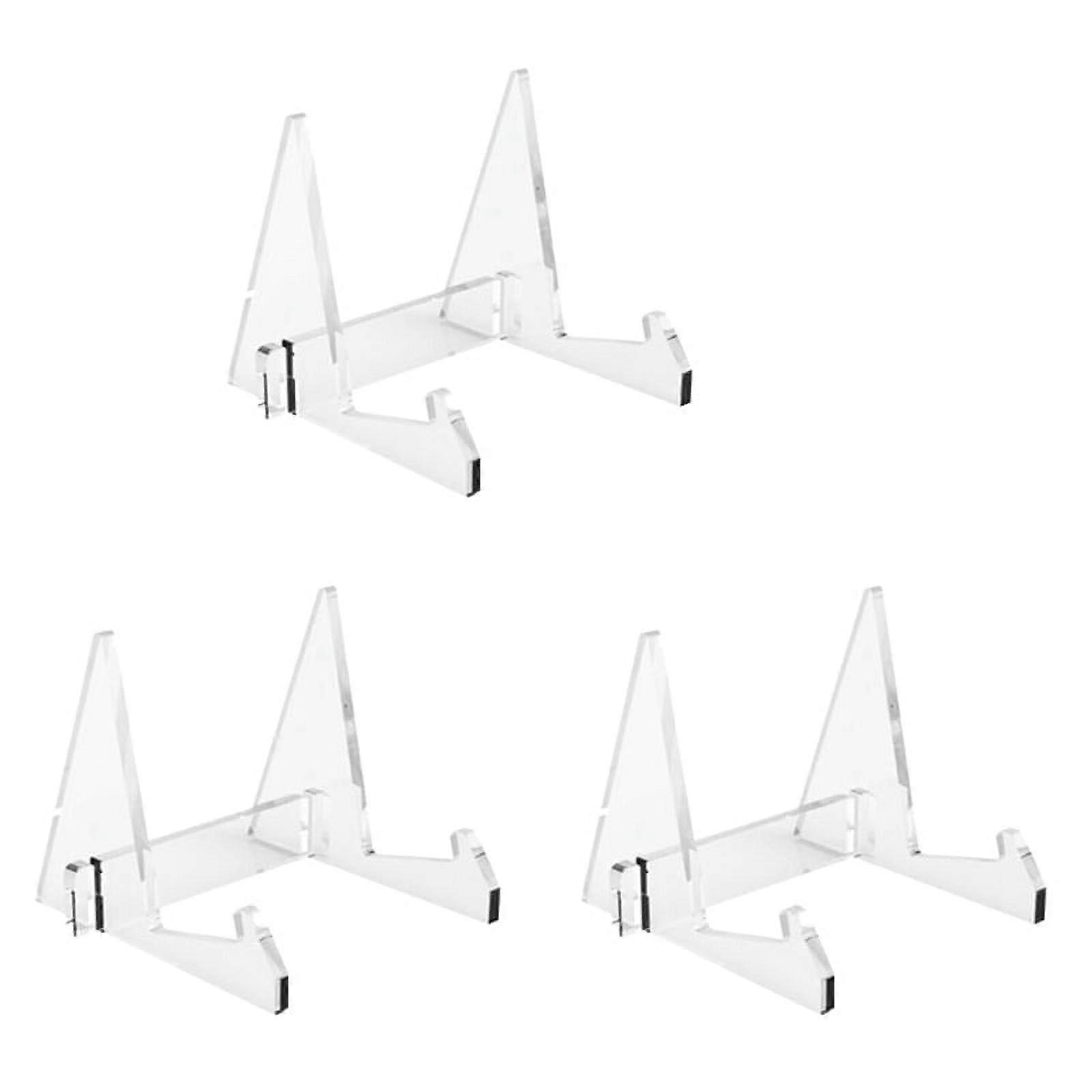 3X Vinyl Record Storage Holder Acrylic Record Display Stand Portable Book Display Stand