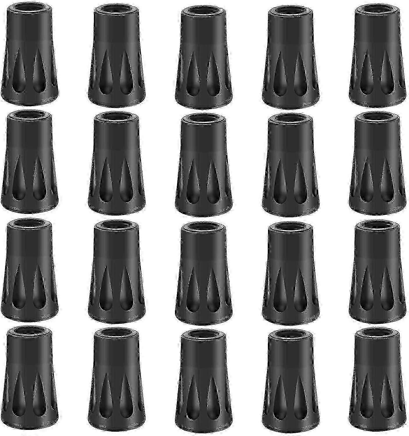 20-Piece Rubber Buffer Set for Hiking Poles & Nordic Walking Pads