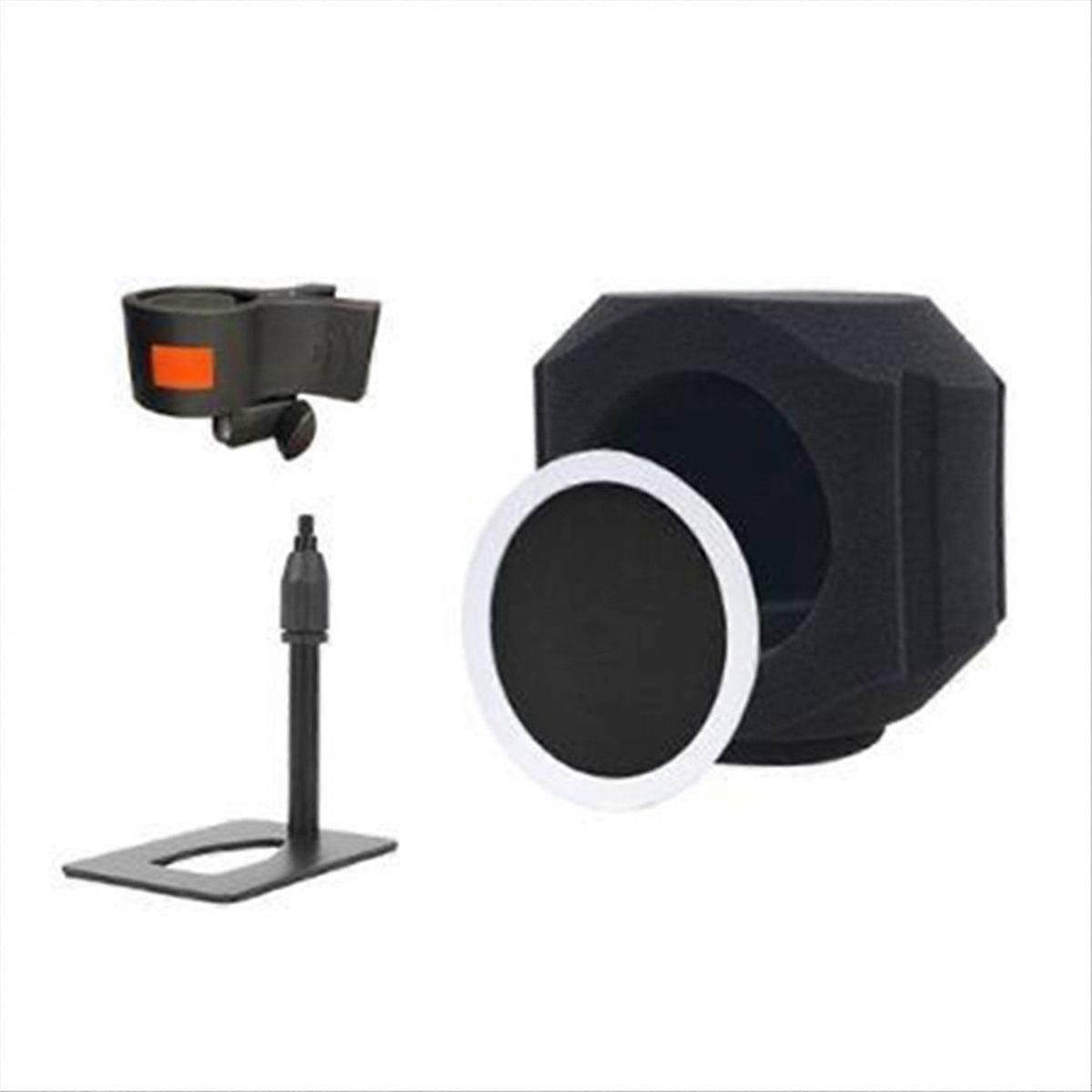 MicrophoneWindshield Sound Isolation Shield Cylindrical Foam MicrophoneCover for Clear Audio Record