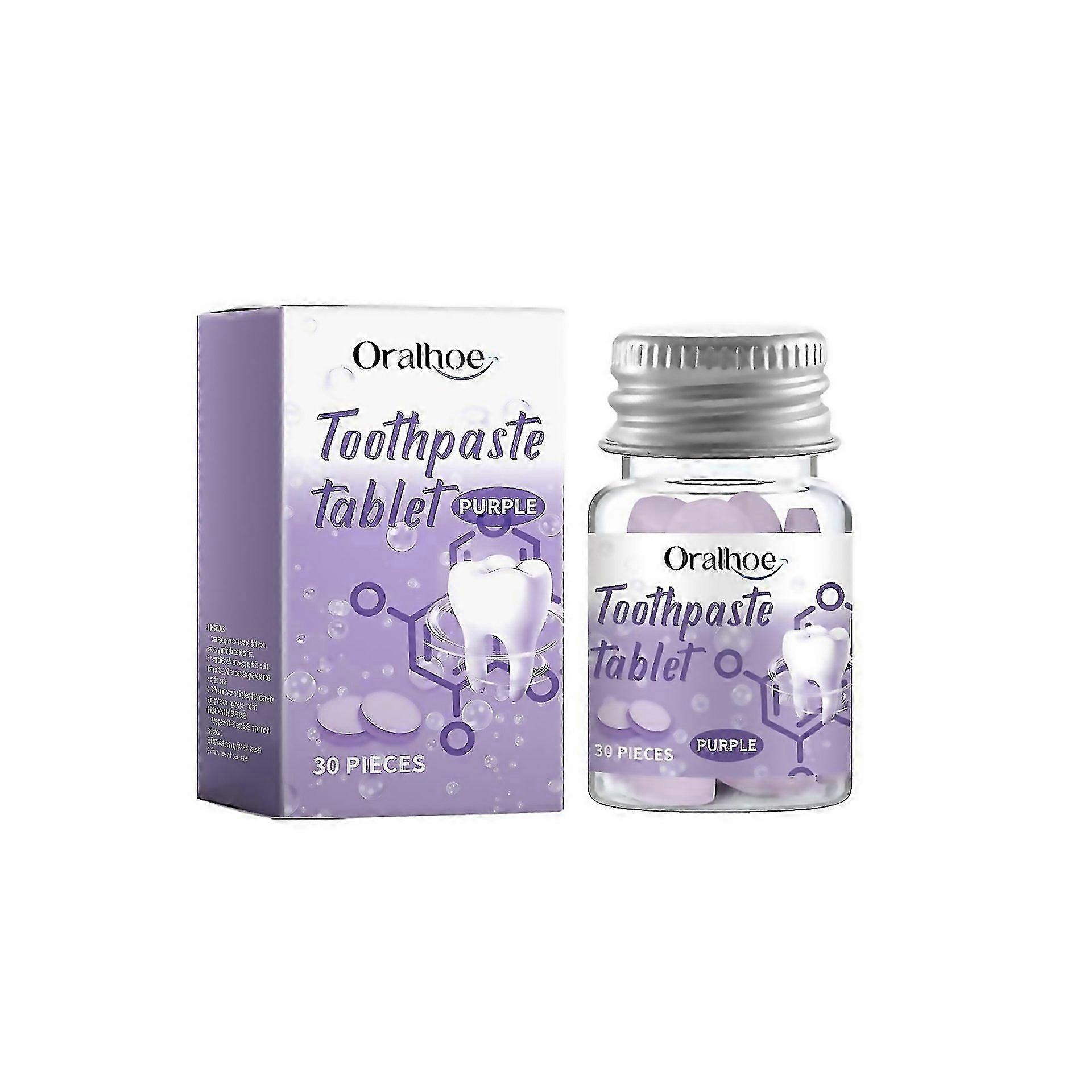 For 30pieces Solid Toothpaste Tablets For Deep Tooth Cleaning Oral Care Dirt Cleaning Portable Tooth