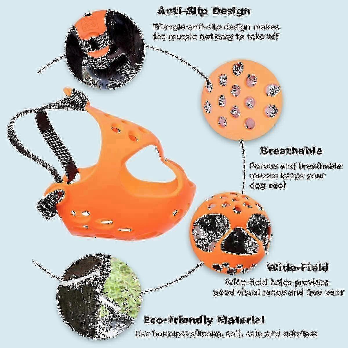 7396360329299Dog Muzzle For Short Snout Dogs, Soft Silicone Breathable Bulldog Muzzle For Biting, Chewing, Licking, Ideal For Flat-faced Dogs f26 2025