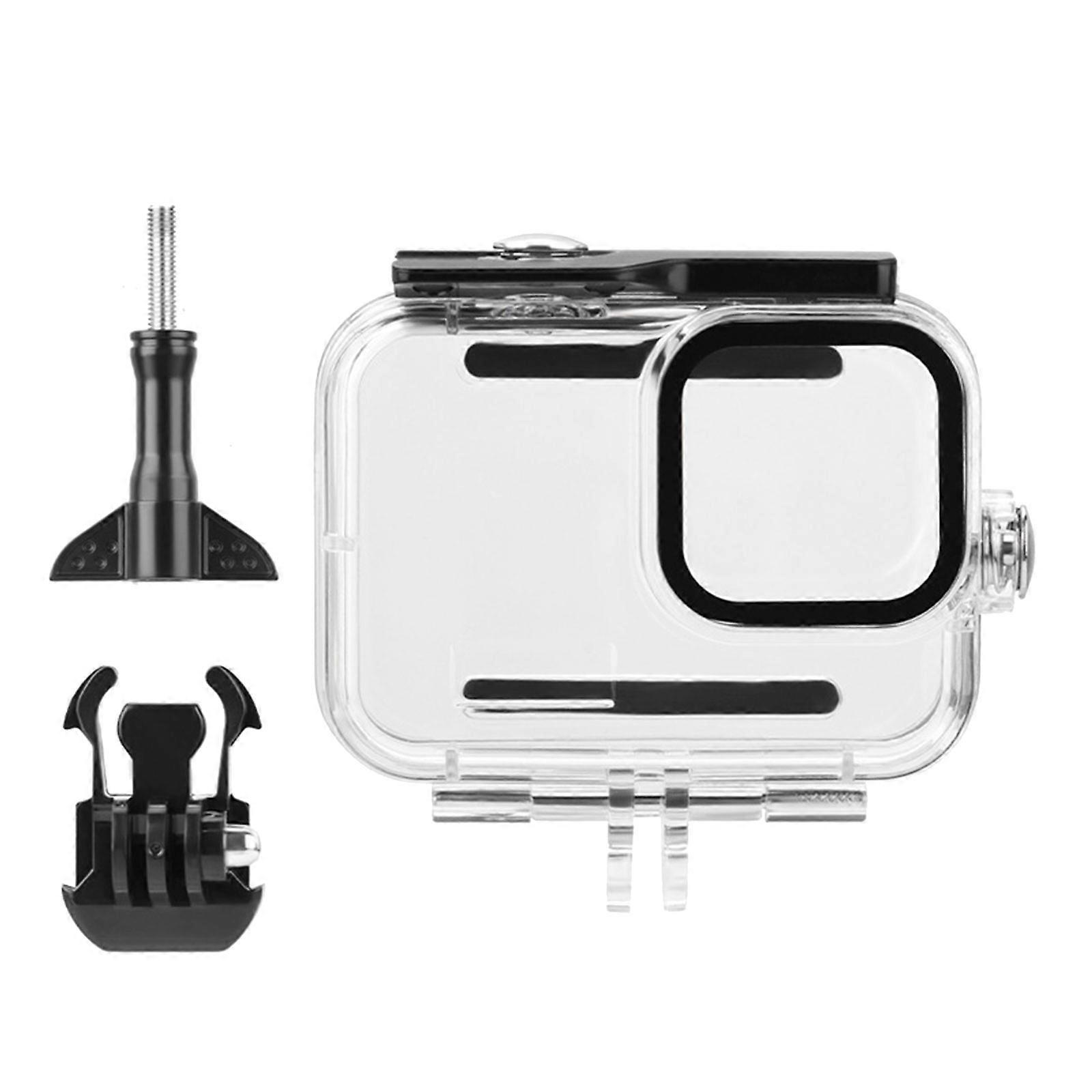 Clear Waterproof Protective Casing for Underwater Exploration Diving Housing Case with Mount Bracket for Action Camera Multicolor
