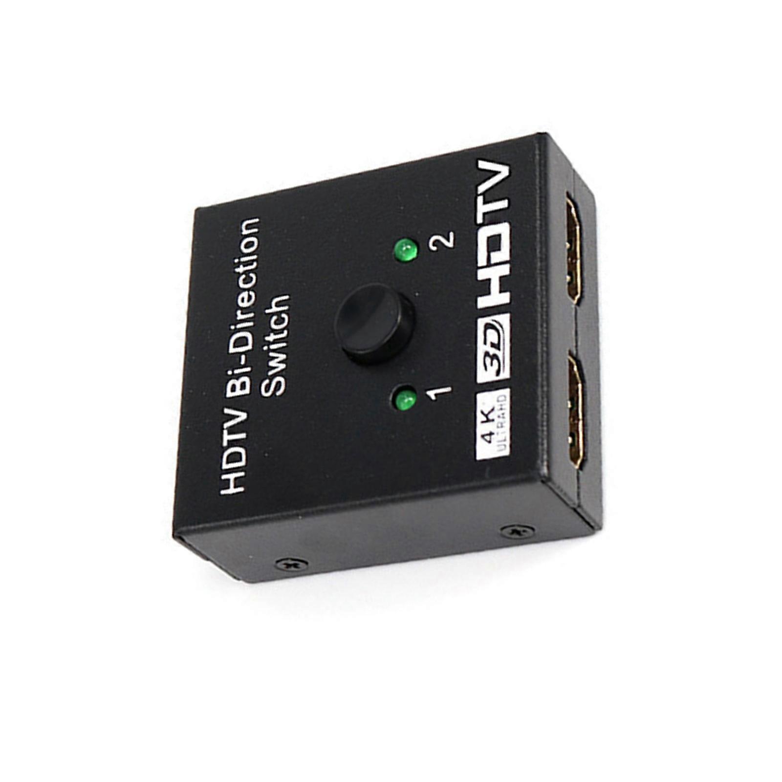 HDTV Splitter 2 Input 1 Output 4K@60Hz For Laptop Seamless Signal Switching Multicolor
