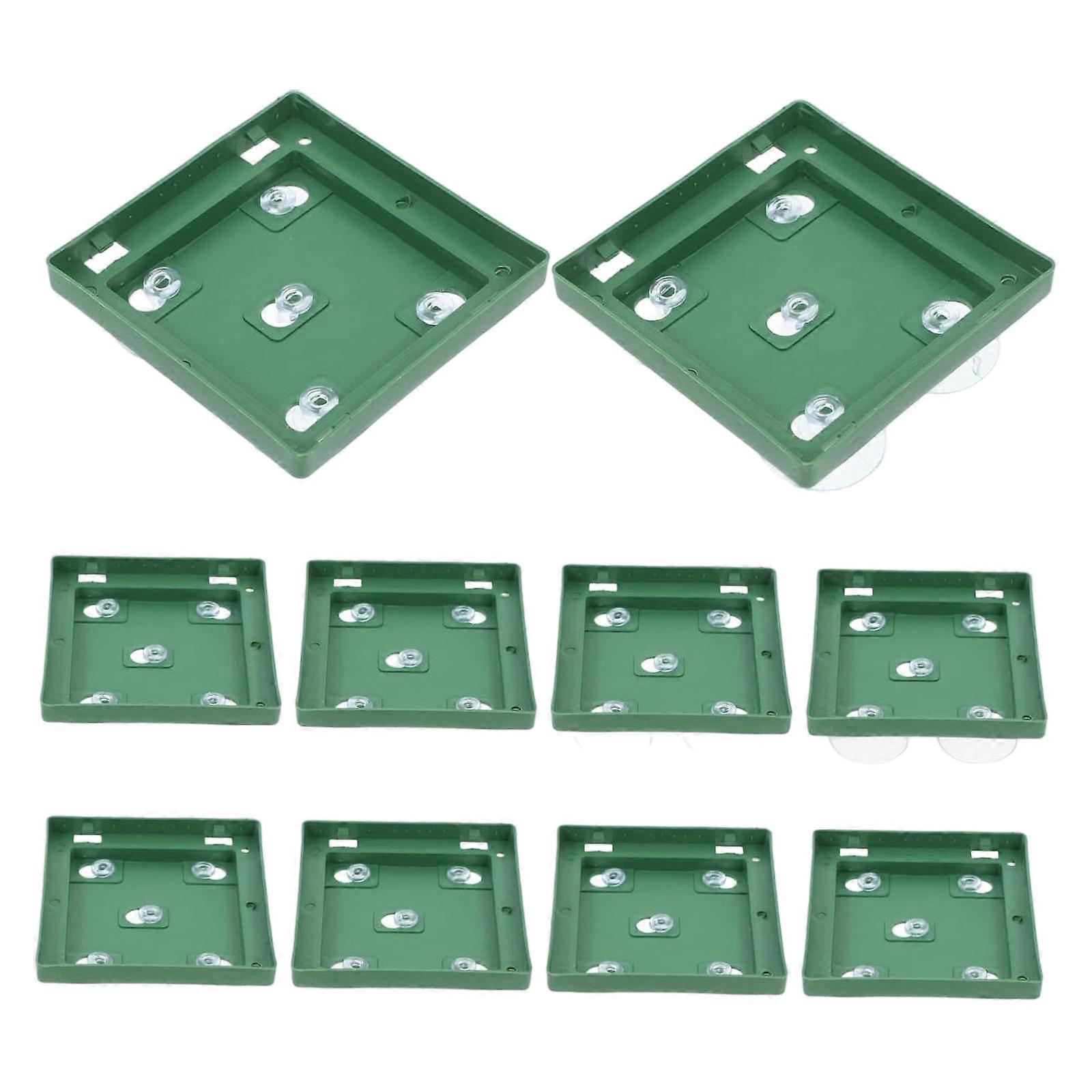 Multipurpose Floral Foam Suction Bases For Vehicle Decorations Reusable Display Trays For Flower Arrangements 10pcs  square