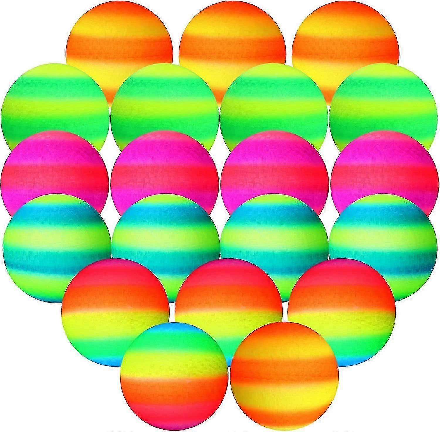 20 Pcs Playground Bolas 6 polegadas Dodgeball Kick Bolas para crianças adultos colorido