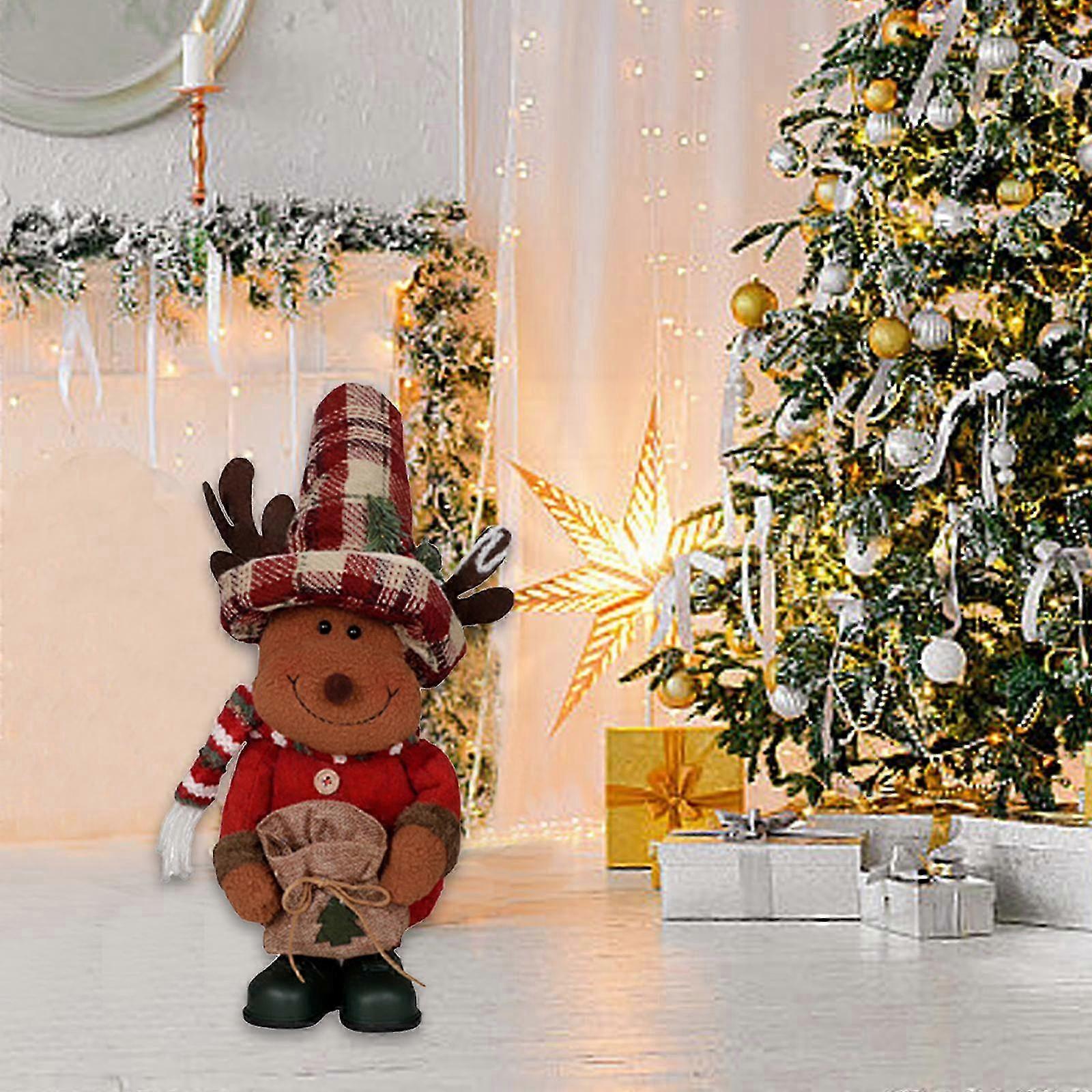 Festive Plush Doll Ornament for Christmas Tree