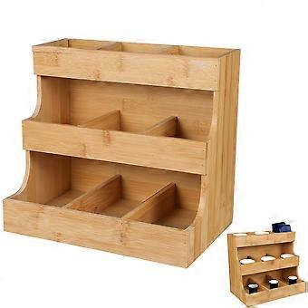 Thé Sucre Sacs de café Rack de rangement En bois Porte-sachet de thé Fourniture de bureau