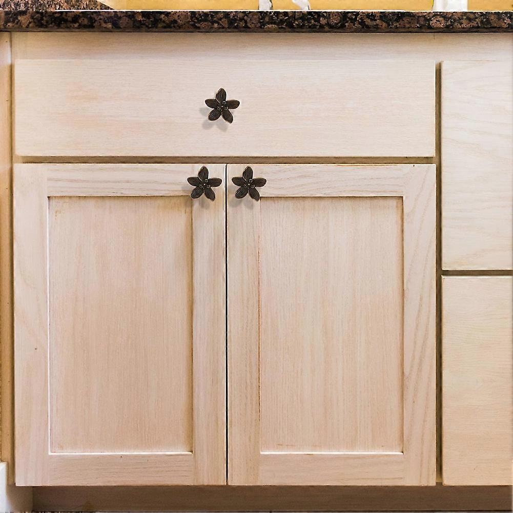 Flower Drawer Knobs Petal Cabinet Knobs Dresser Knobs Furniture Drawer Pulls Handles for Wardrobe Door Pulls Bronze