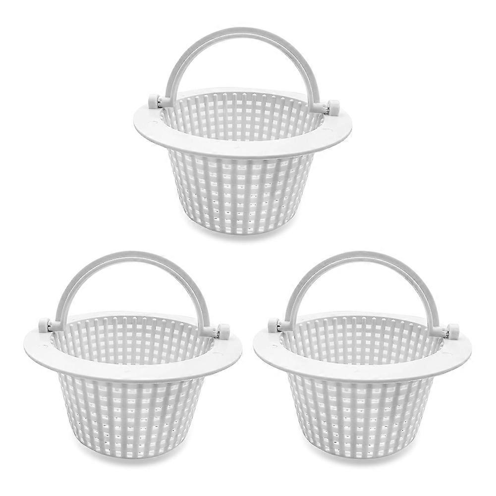 Swimming Pool Skimmer Replacement Basket with Handle, 3Pack