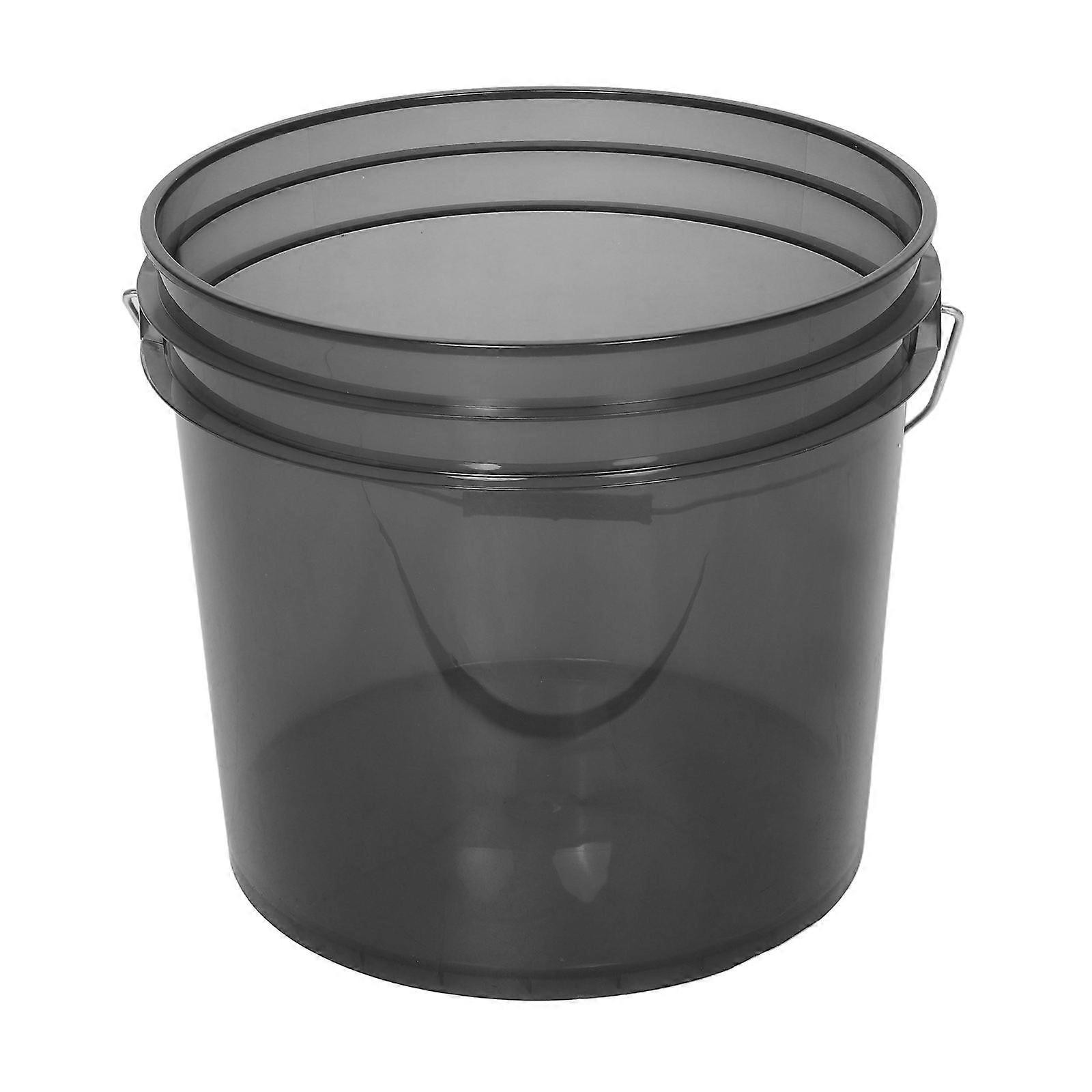 Multipurpose Cleaning Bucket with Sturdy Handle for Storage Use Large Capacity 13L Black PP