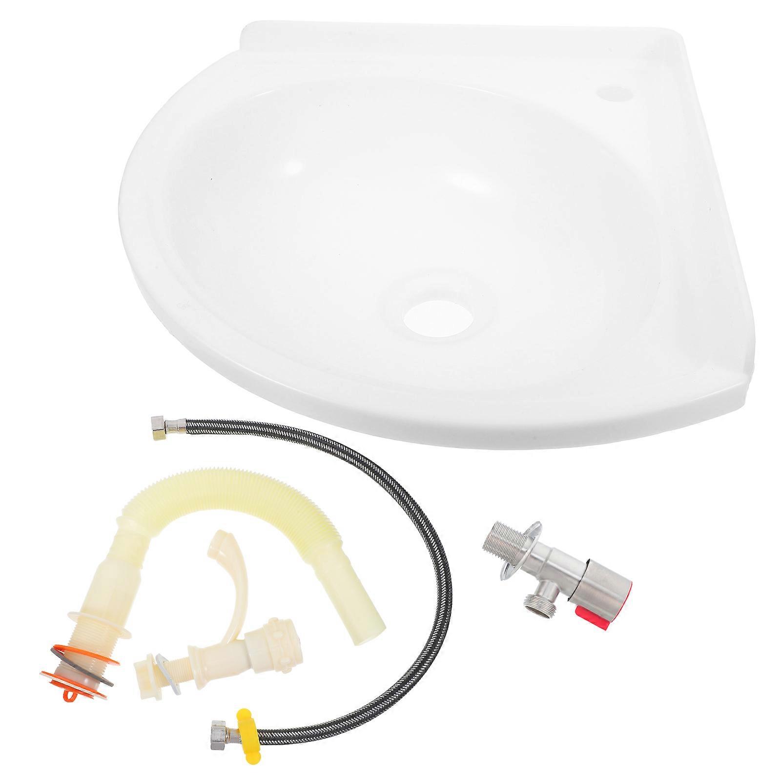 Plastic Wall Mounted Corner Sink for Bathroom Hand Washing