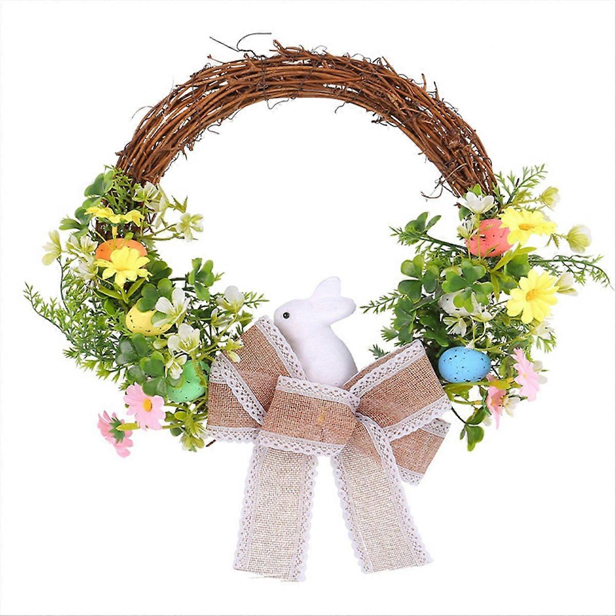 Easter Spring Wreath, Artificial Easter Bunny Wreath