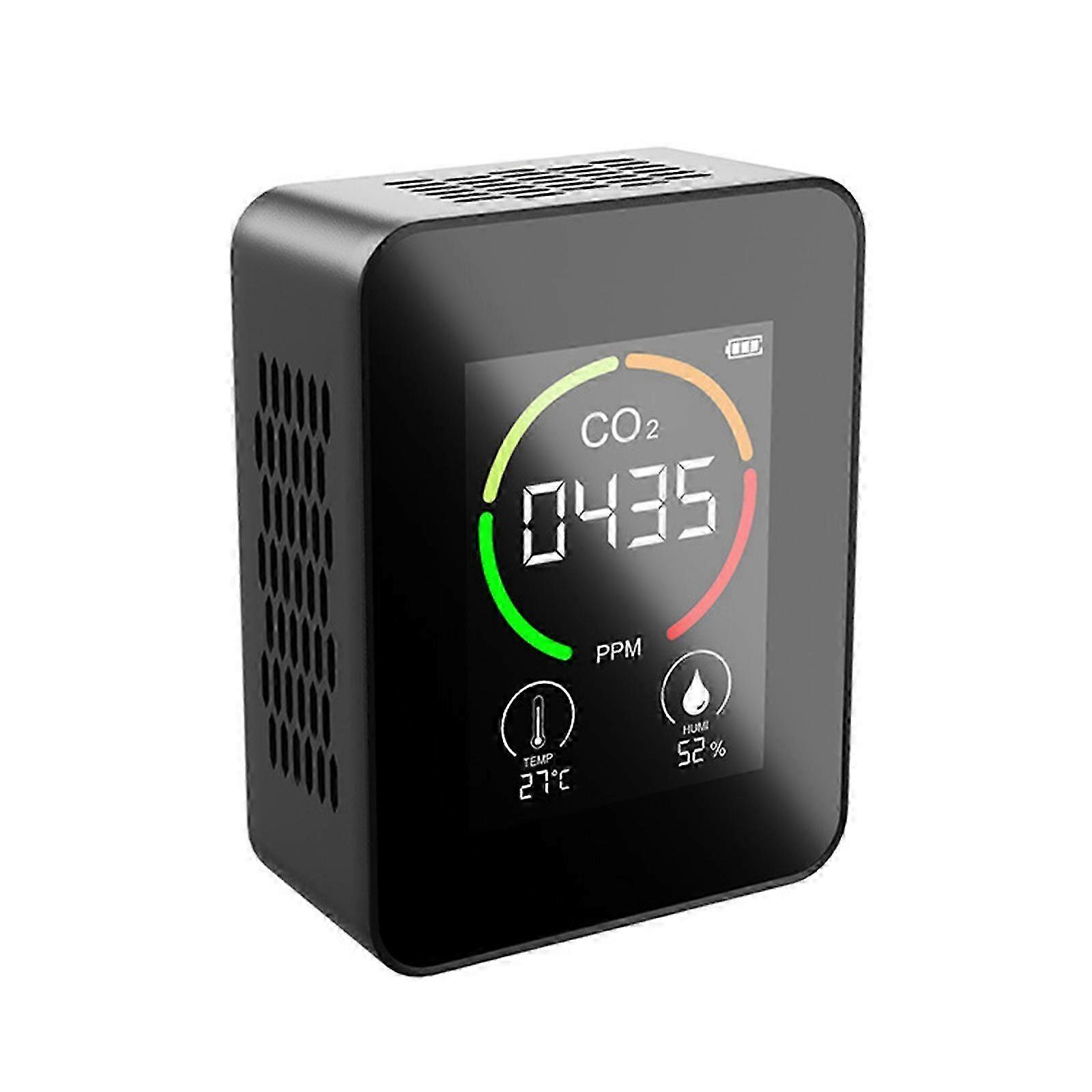 Monitor digital de qualidade do ar para CO2 e meio ambiente.