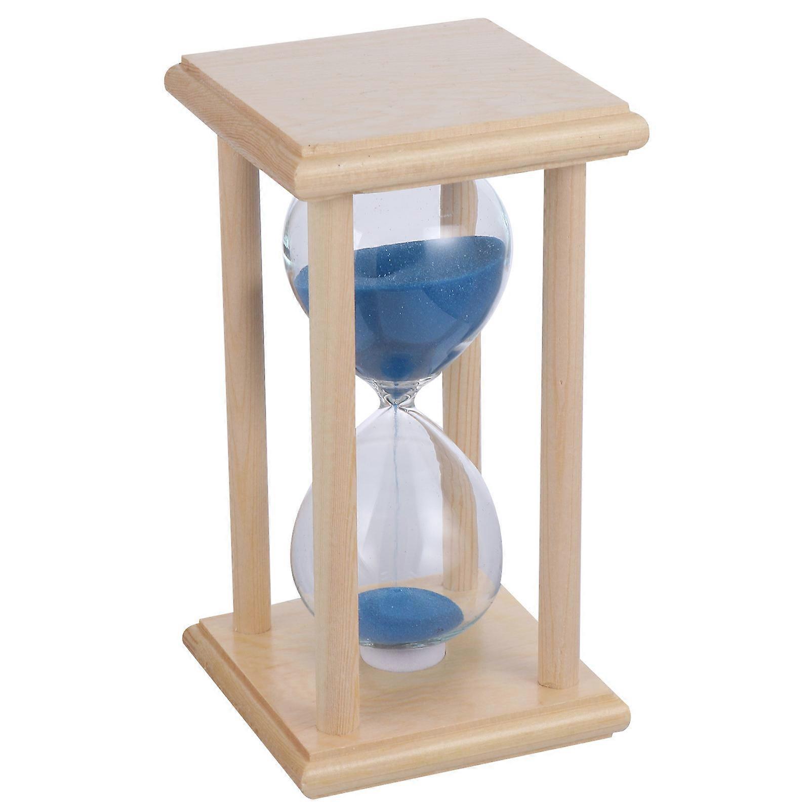 Desktop Sandglass Timer with Wooden Frame for Decoration 3Pcs Set