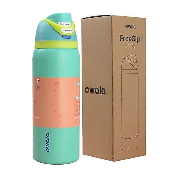Large 710ml Off-White Adventure Thermos Bottle cyan