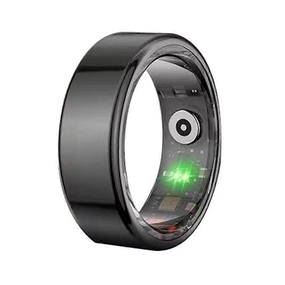 R06 Smart Ring, Helsemonitor, Hjertefrekvens Søvnmonitor IP68 Vanntett Multi-Sport Moduser Svart