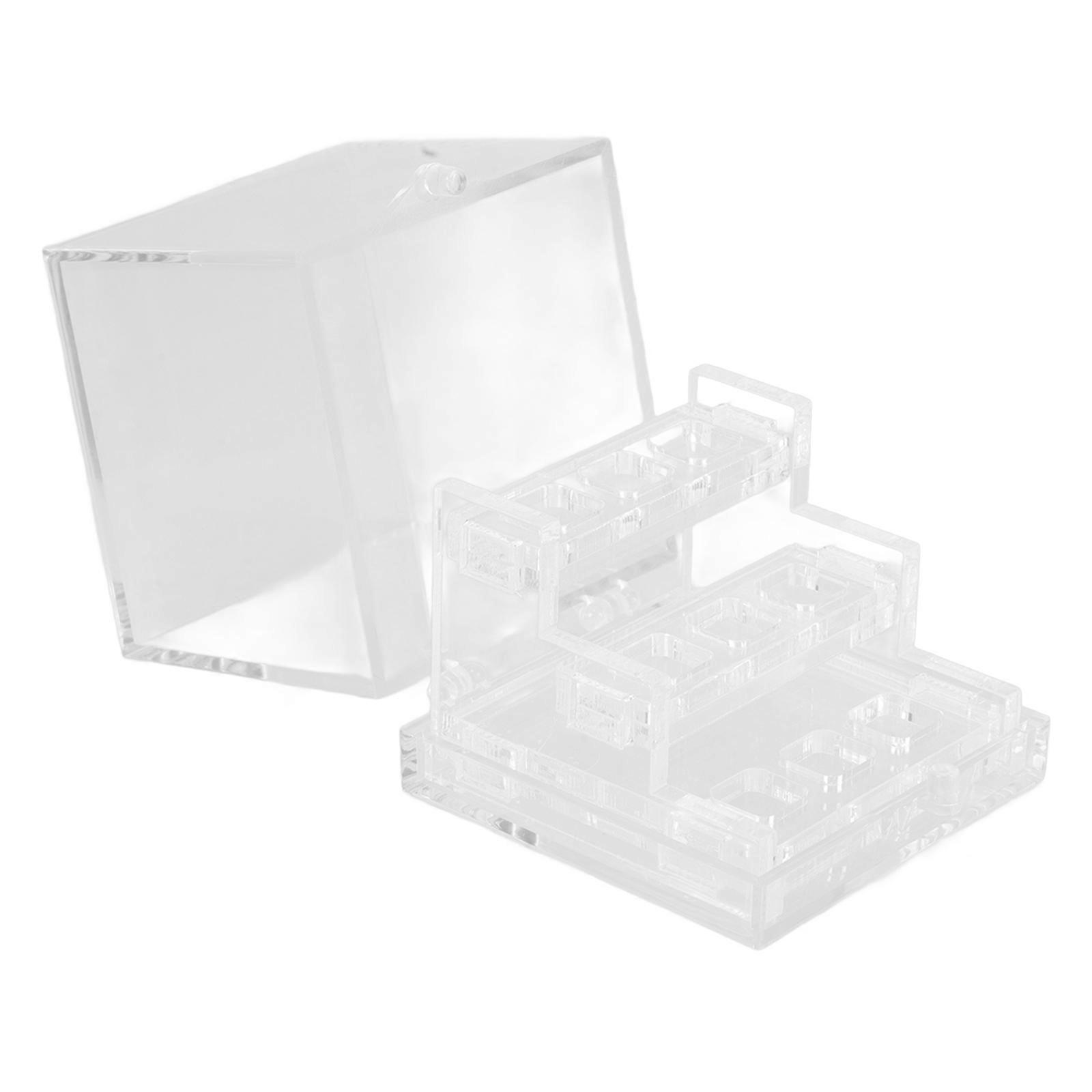 Acrylic Gemstone Display Box Mineral Display Box Clear with 3 Tier for Storage Use
