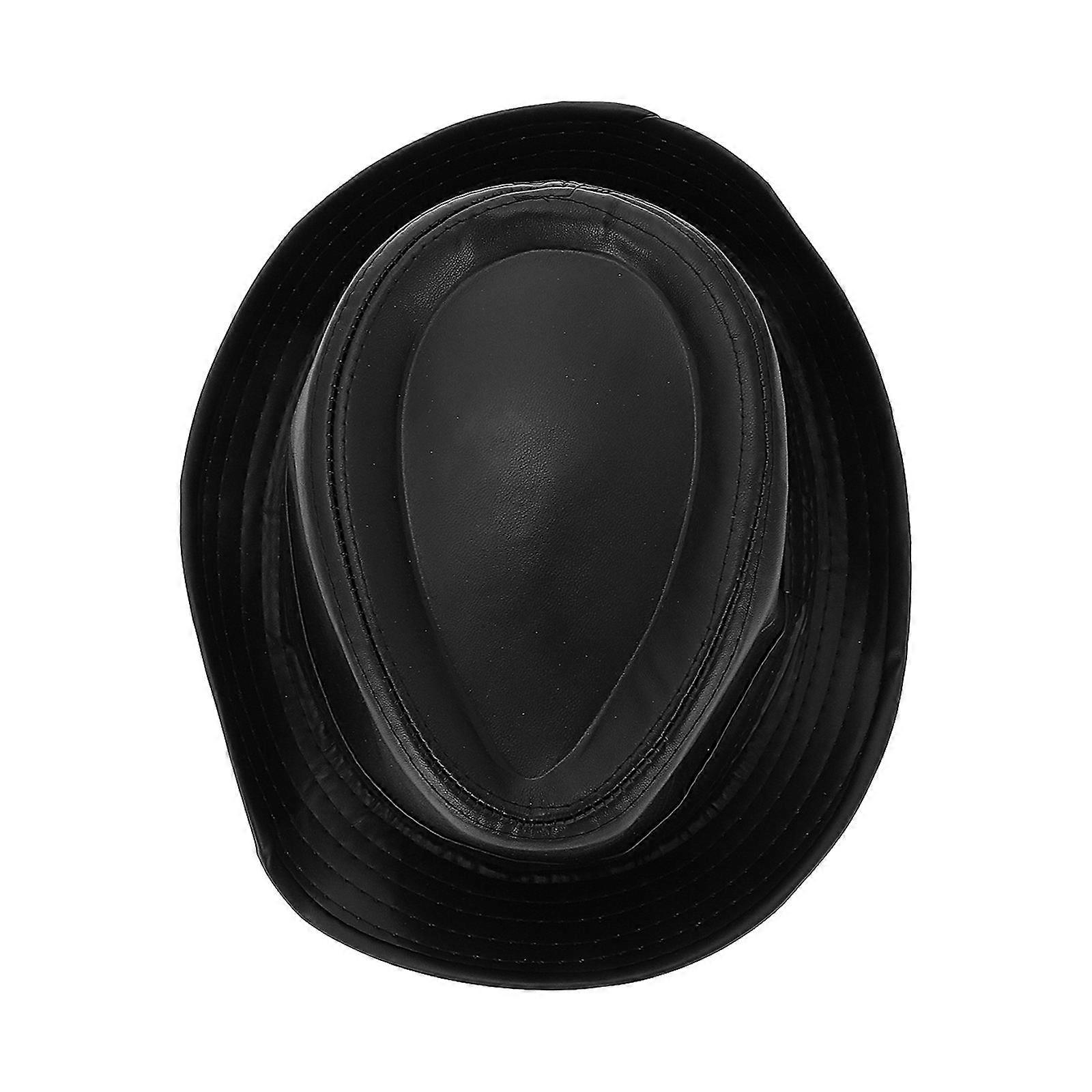 Black Jazz Hat for Outdoor Leisure 2Pcs Middle Aged Elderly