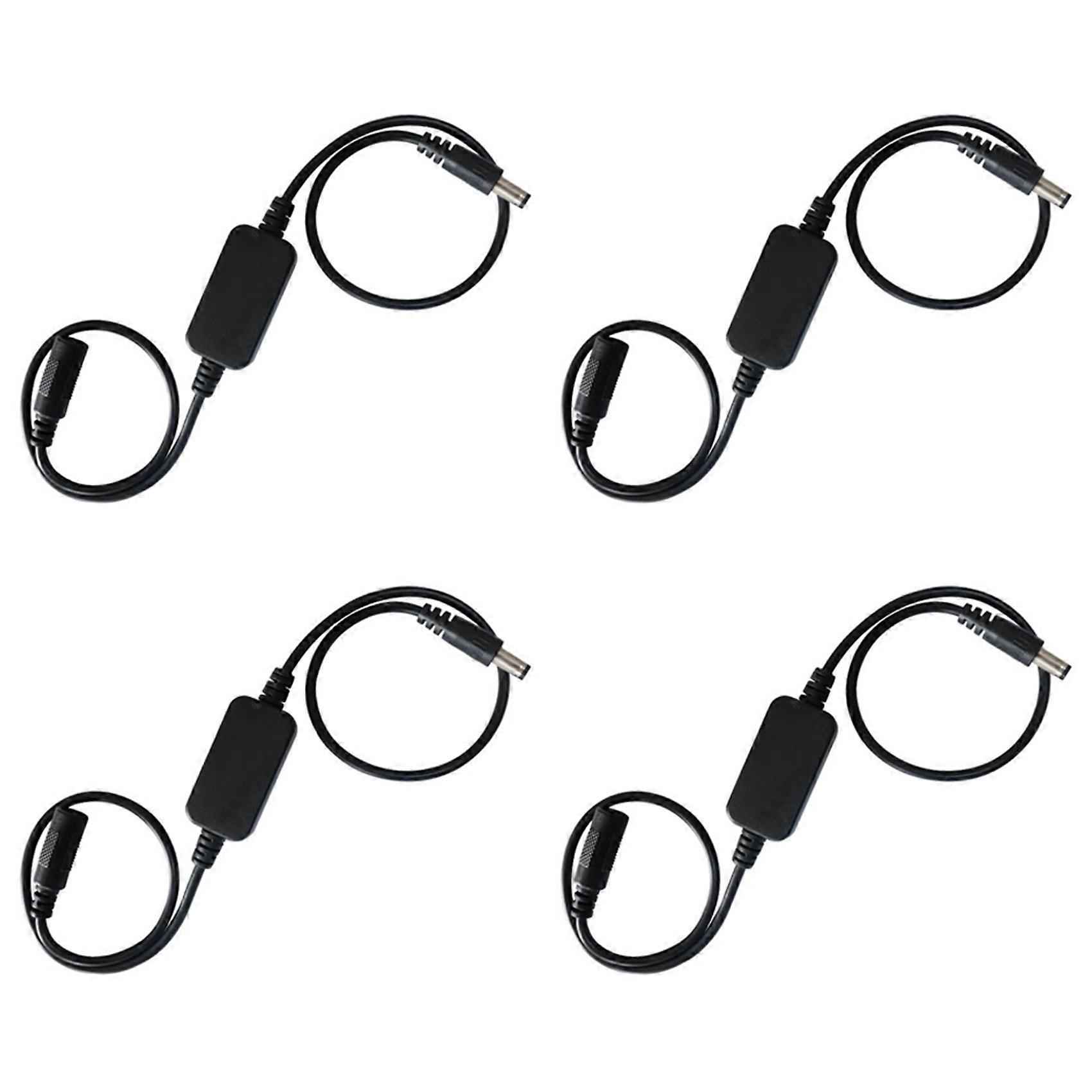 4X 24 Hour Auto Reboot Router Routing Timer Reset Tool DC Power Timing Fiber Modem Router DC Power Manager Black