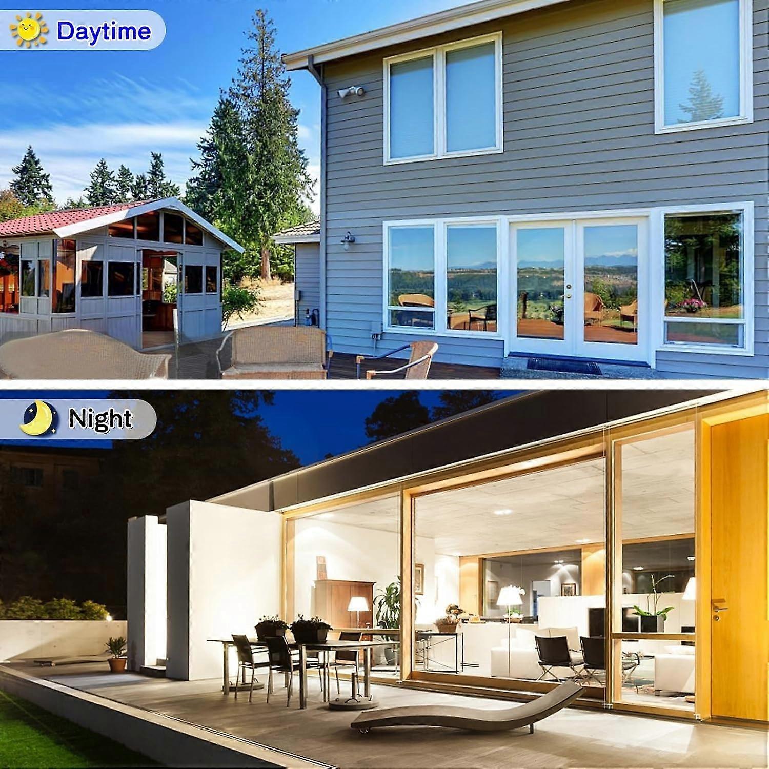 Window Privacy Film One Way Mirror, Reflective UV Blocking Heat Control for Home Office 17.5x78.7