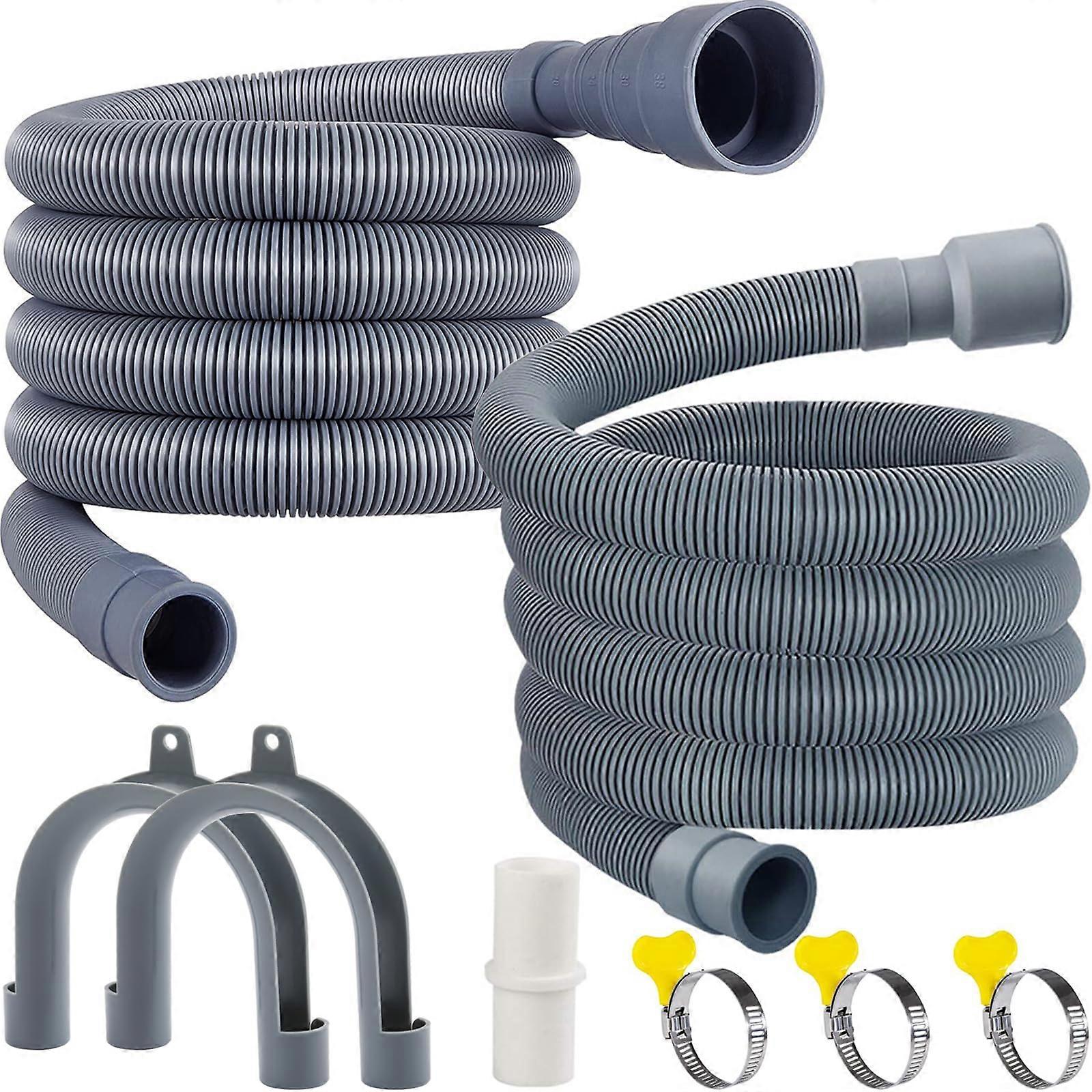 Washing Machine Drain Hose Extension Kit 6.9FT Universal Washer Hose with Clamps and Hook