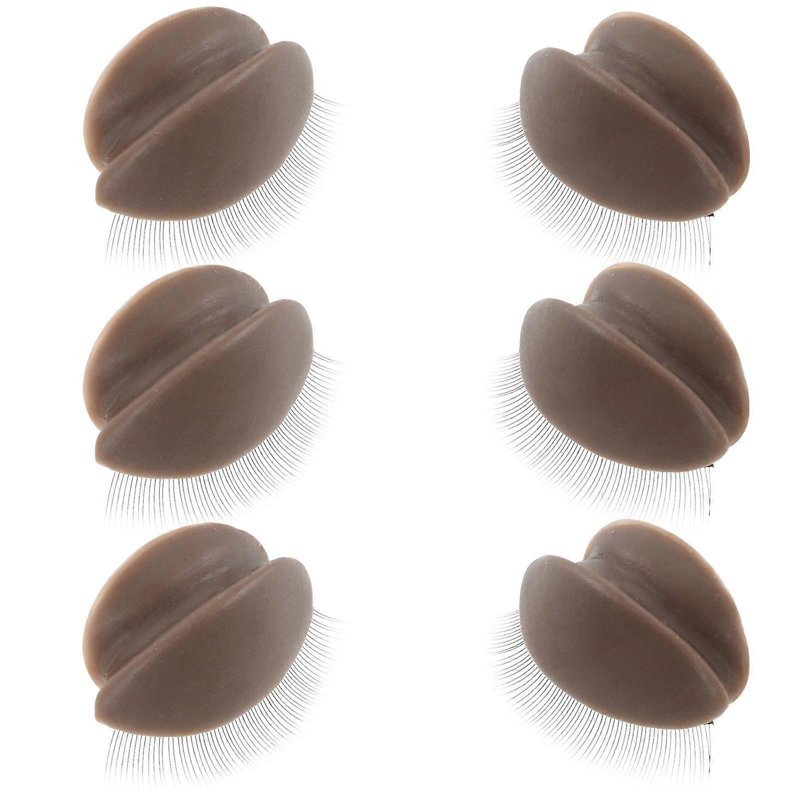 Eyelid for Eyelashes Extension Practice Mannequin 6Pcs Removable Realistic Eyelids