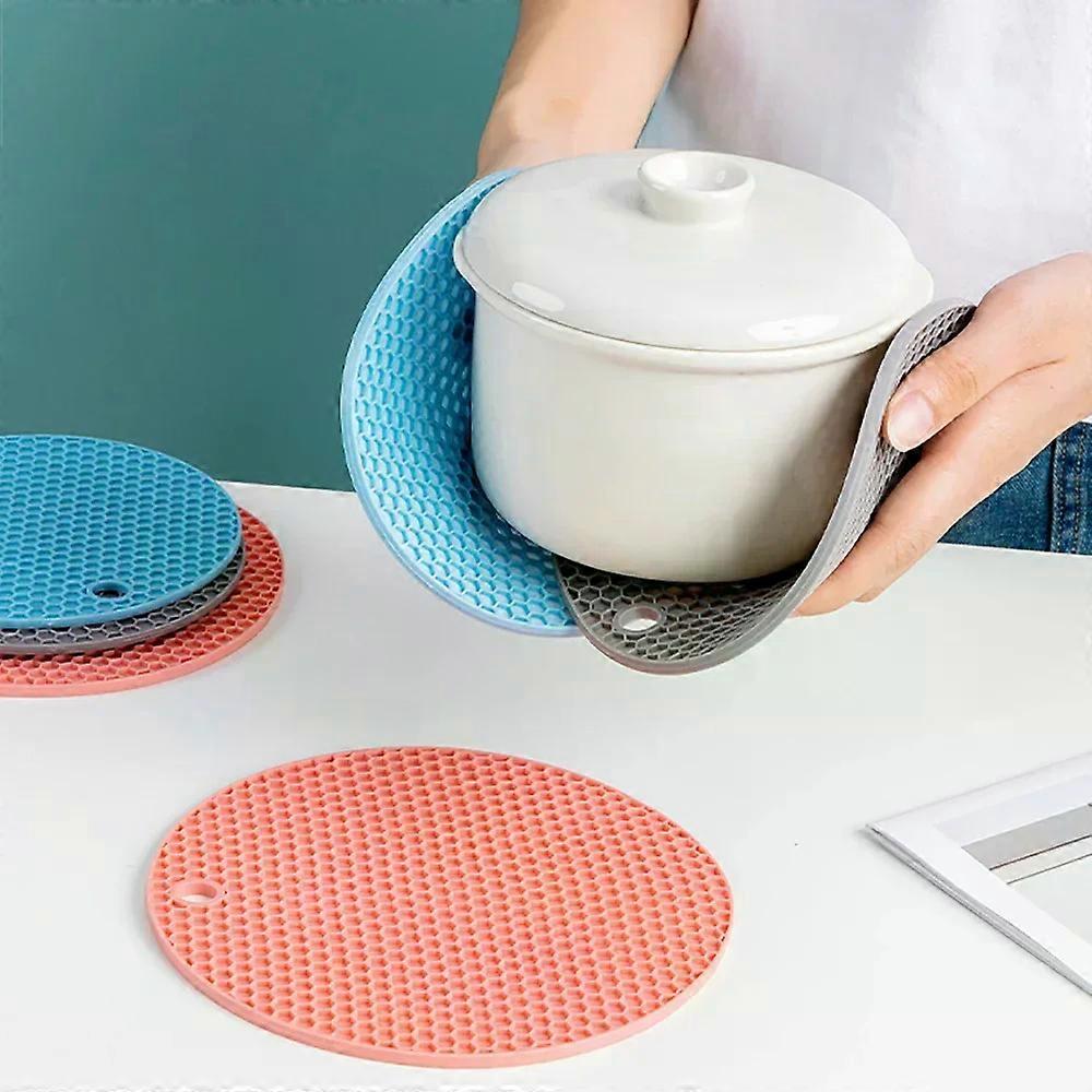 Table Mat Tool Multifunctional Kitchen Silicone Tableware Mat, Round Anti Slip and Heat-resistant Coffee Cup Coaster, Pot Holder